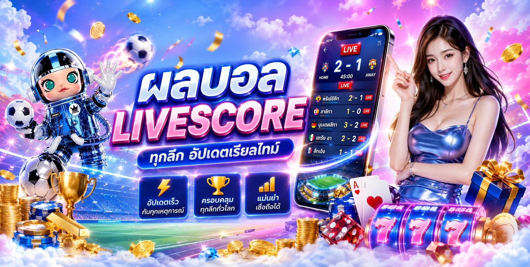 ผลบอลสด MOLLY639 Livescore ทุกลีก อัปเดตเรียลไทม์